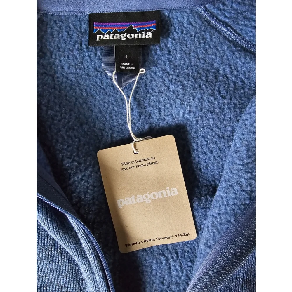 Patagonia Women's Better Sweater 1/4 Zip Fleece Pullover Large - Picture 4 of 9